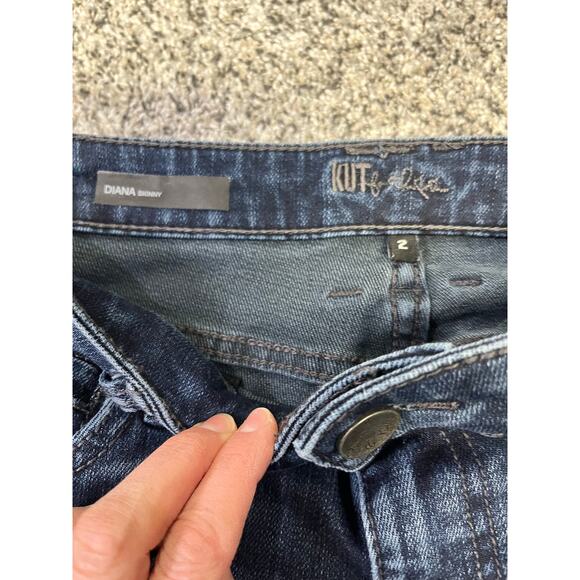 🌟3 for $35🌟 Kut from the Kloth Diana Skinny Women’s Size 2, Dark Wash Mid-Rise - Picture 5 of 11
